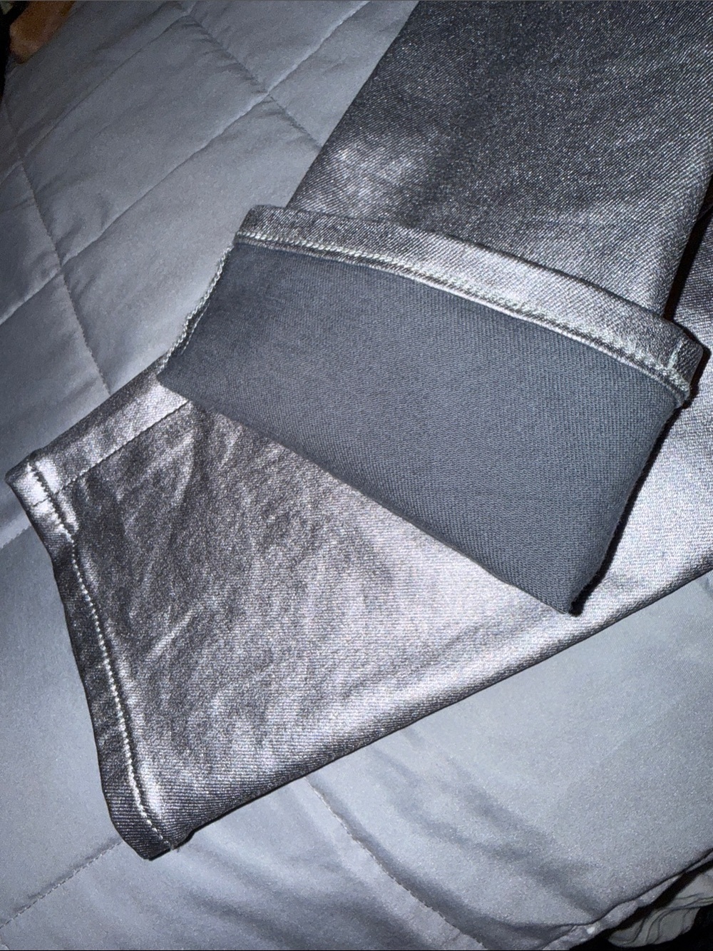 Express Metallic Silver Coated Jeans - Picture 8 of 8